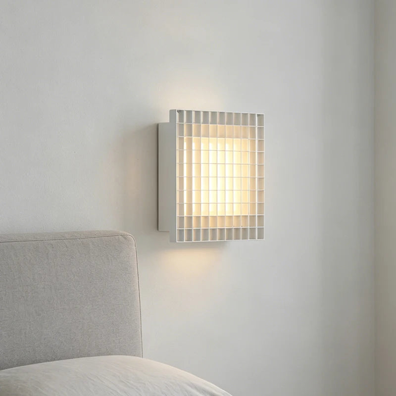 Art Deco LED Wall Lamp White Silver Metal Indoor Sconce