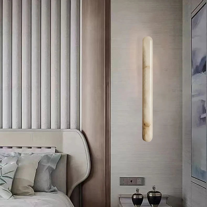 Minimalist Natural Marble Wall Lamp 40 60CM