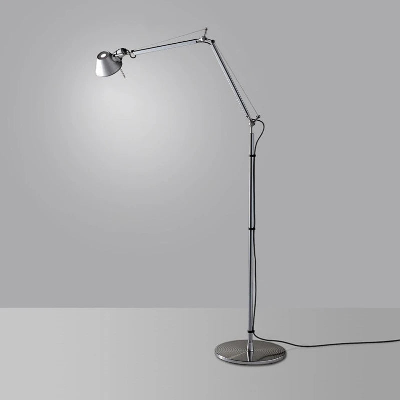 Silver Black Aluminum Floor Lamp E27 Bulb EU AU US Plug