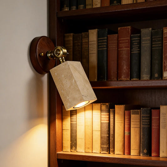 Natural Stone LED Wall Sconce Rotatable Rectangle