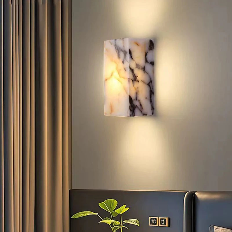 Cube Cuboid Natural Stone Wall Light Art Design Indoor