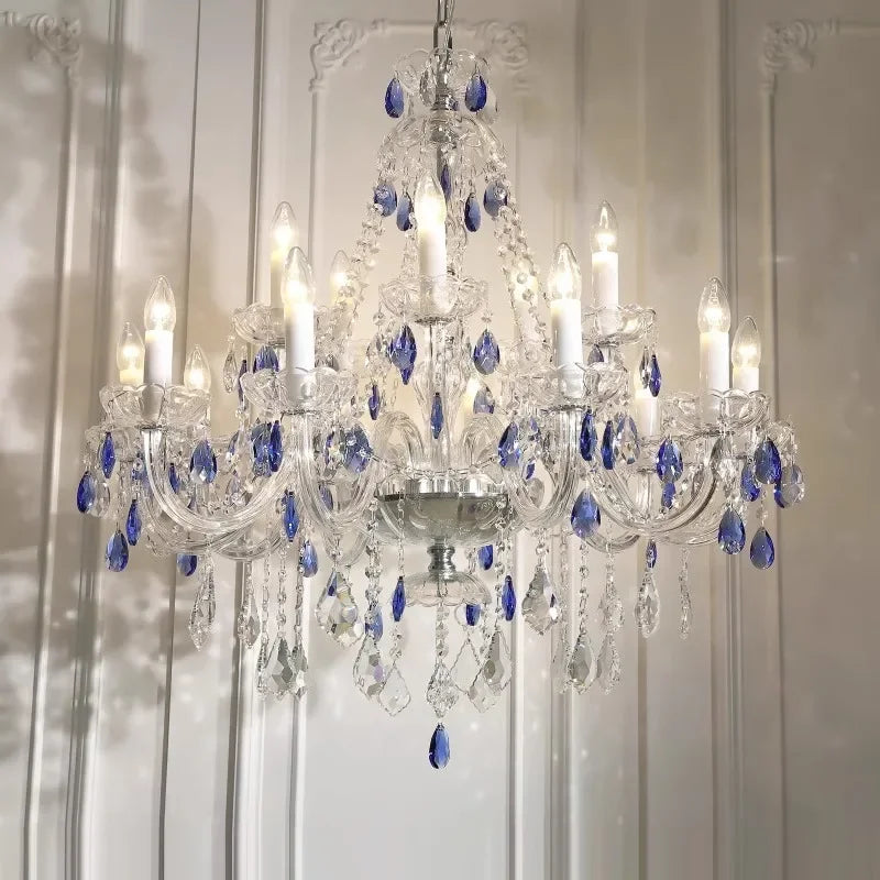 European K9 Crystal Chandelier Living Room Candle E27