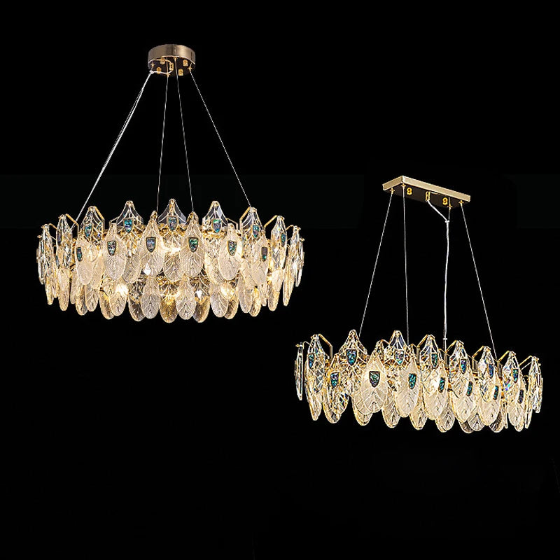 LED Postmodern Colorized Peacock Gold Designer