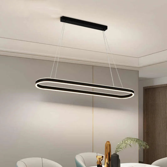 Nordic Minimalism Oval LED Pendant Light