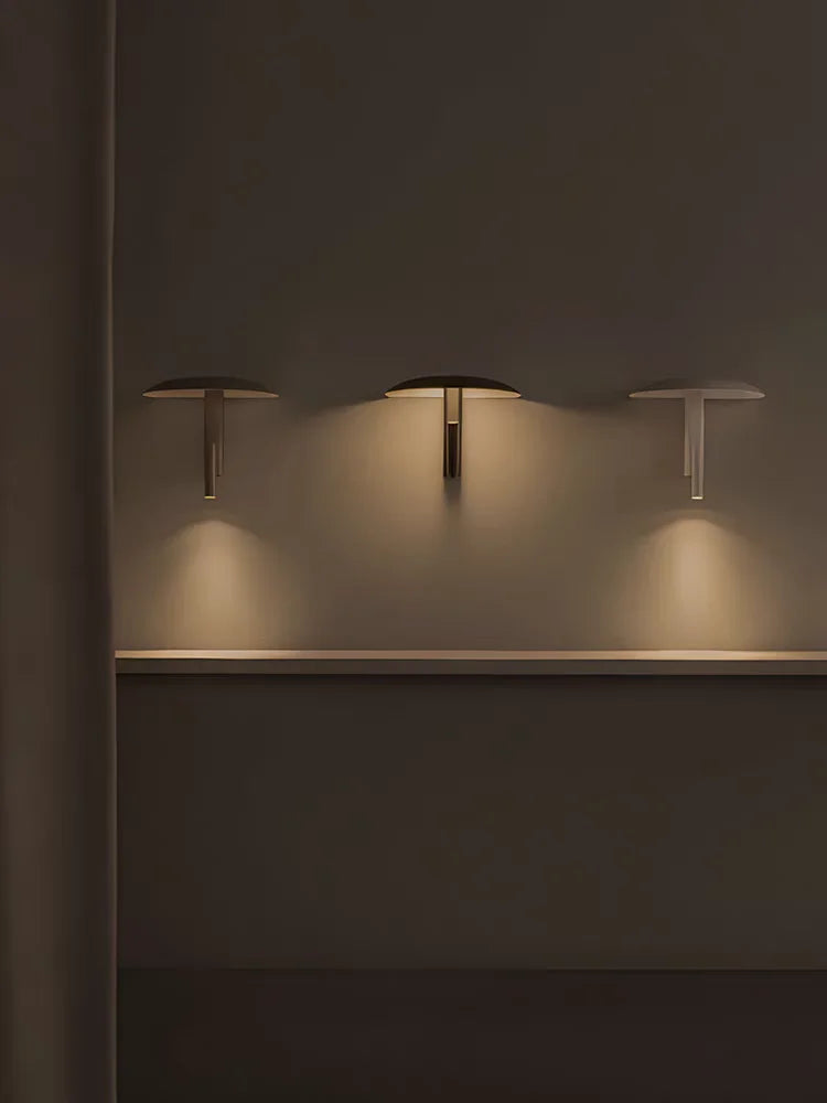 Black Orange Beige Metal Wall Light Switch 3000K Mushroom