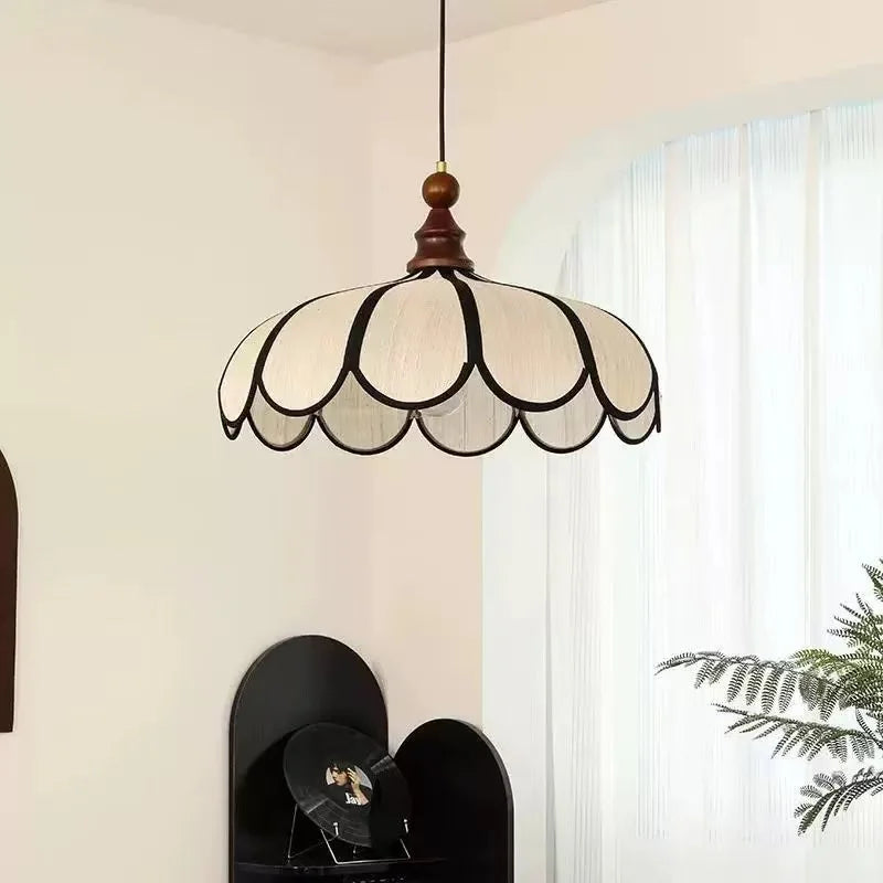 French Retro Abaca Shades E27 LED Pendant Lights Chinese