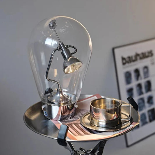 Novelty Clear Glass Table Lamp USB Charging Warm Light 3000K