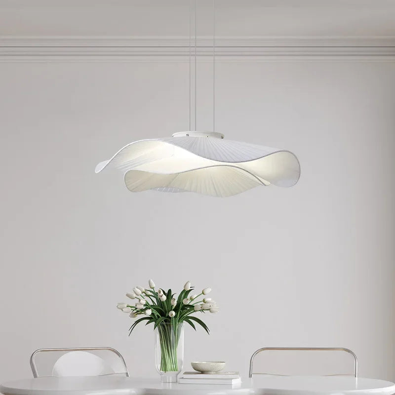 Nordic Fabric LED Ceiling Light Bedroom Minimalism White