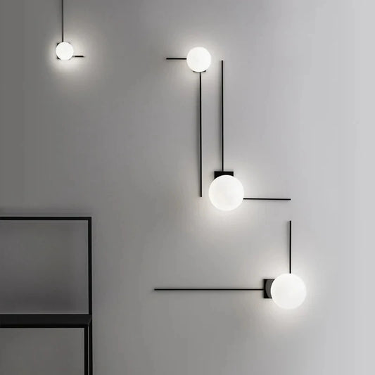 Creativity Ball Wall Lights Home Bedroom Background Glass