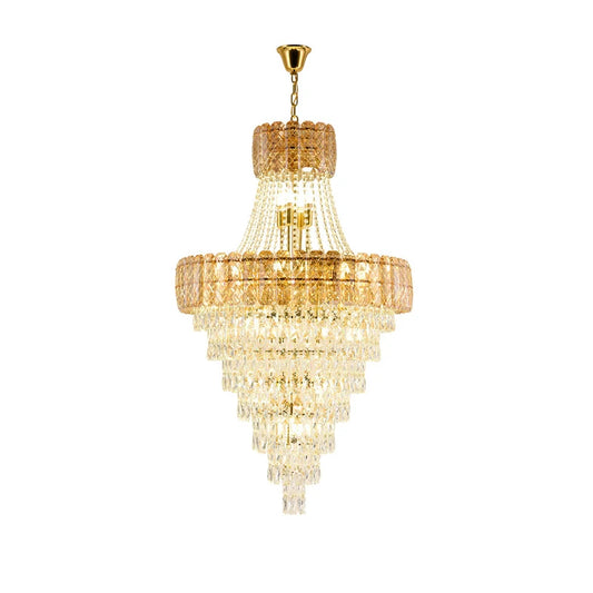 K9 Crystal Gold Staircase Chandelier
