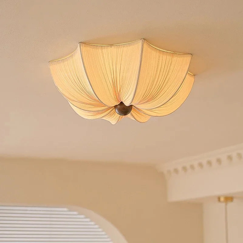 Nordic Wabi Sabi Fabric Ceiling Lights Living Room Cloth