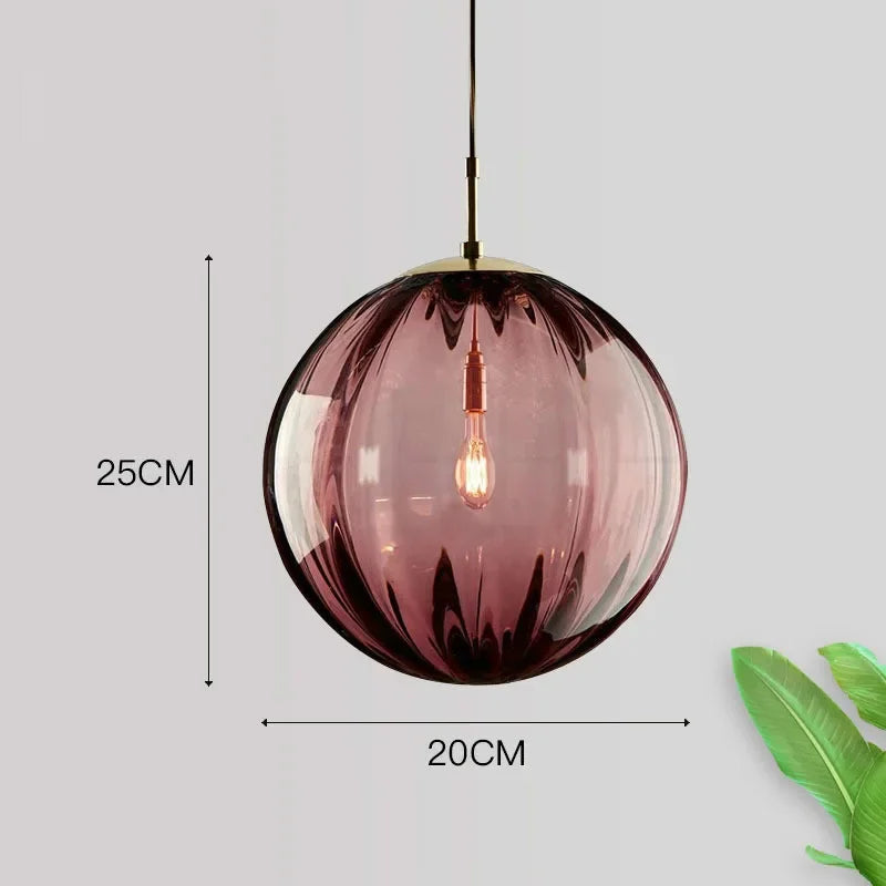 LED Pendant Lamp Nordic Hanging Lights Glass Ball