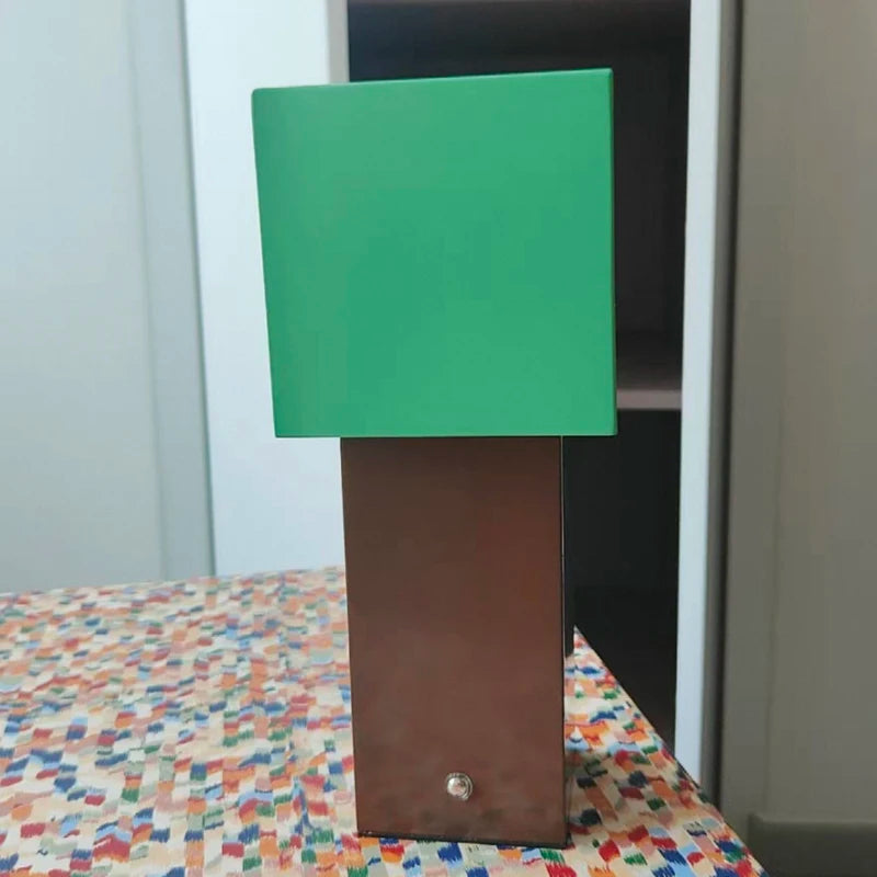 Blue Chrome Green Brown Metal Table Light Dimmable