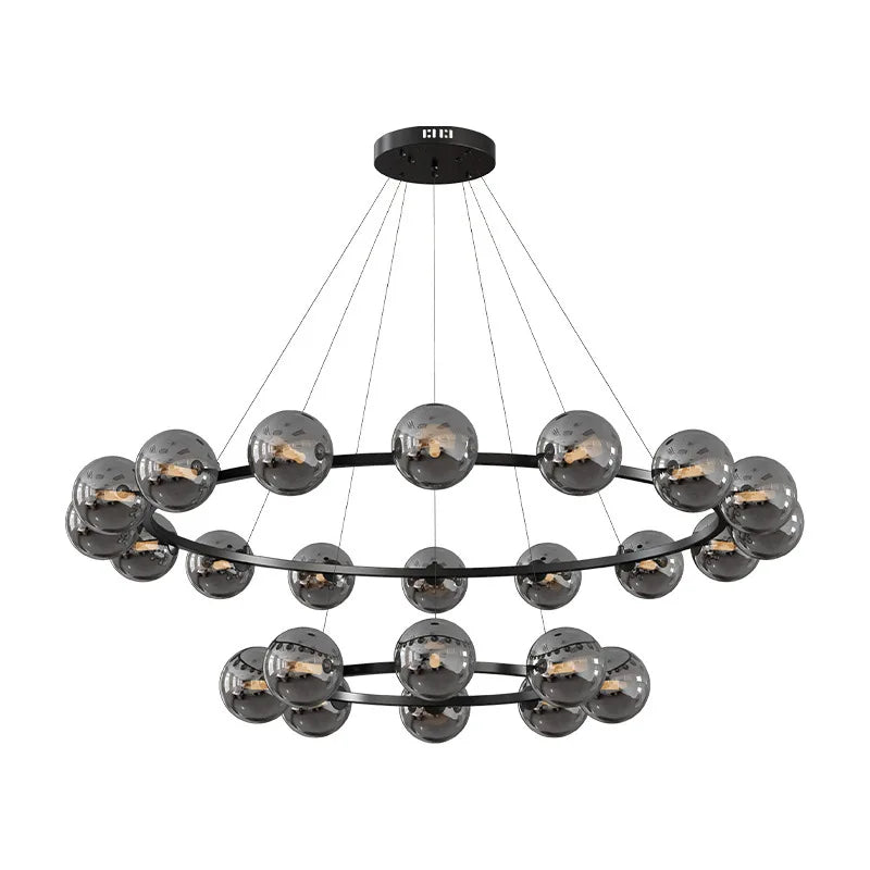 Nordic Glass Globes LED Chandelier Foyer G9 Pendant