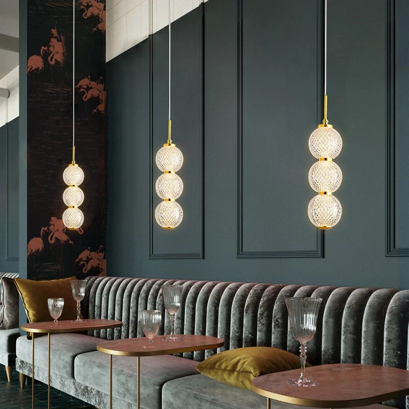 Transparent Acrylic Ball LED Pendant Lights