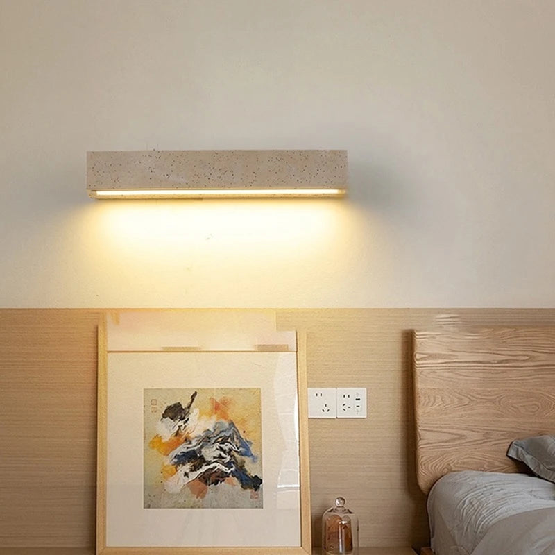 Cuboid Real Stone Wall Lamp House Marble Indoor