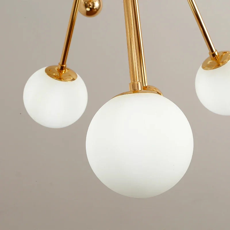 Globe Chandelier Lighting Kitchen Restaurant Golden