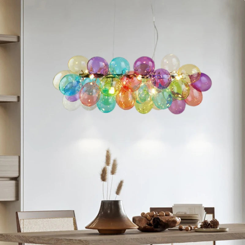Romantic Colorful Glass Chandelier
