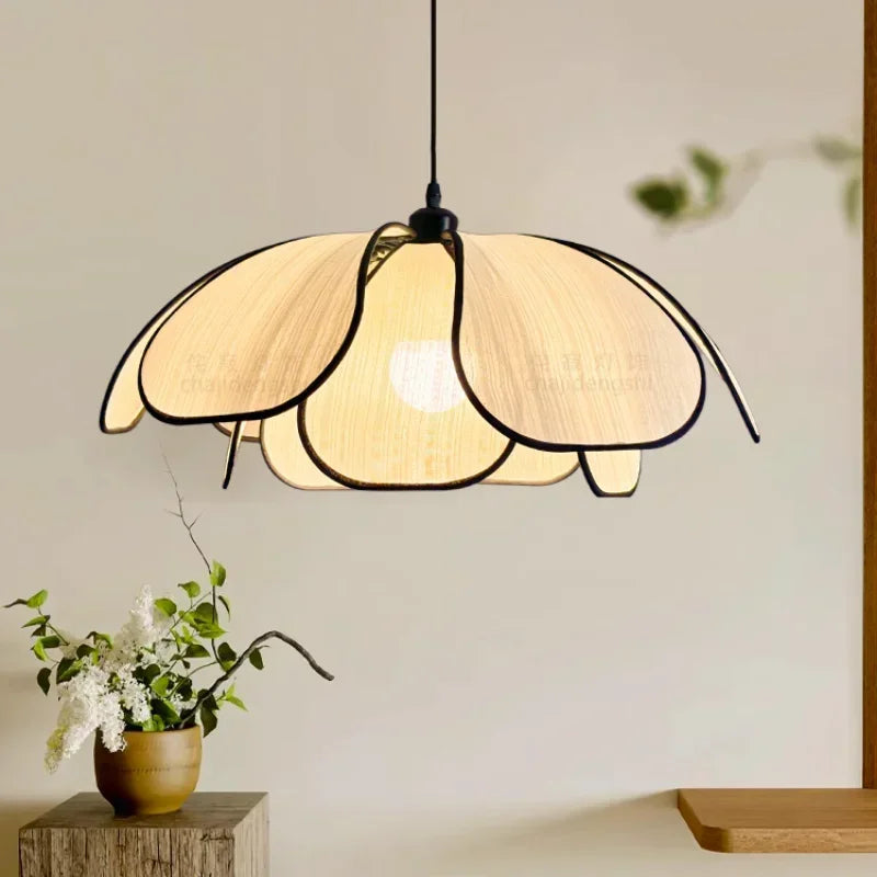 Nordic Petal E27 LED Pendant Lights Wabi Sabi Ceiling