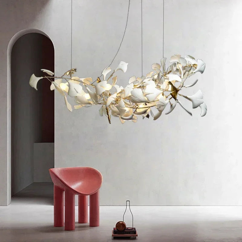 Gingko Chandelier Designer Acrylic Leaf