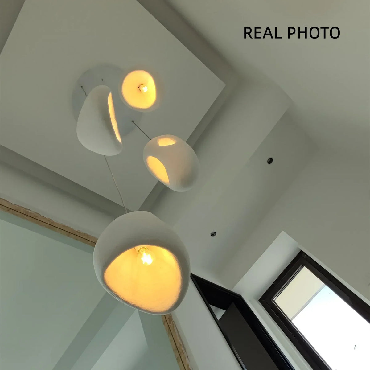 Nordic Villa Stair Wabi-Sabi Pendant Chandelier Irregular