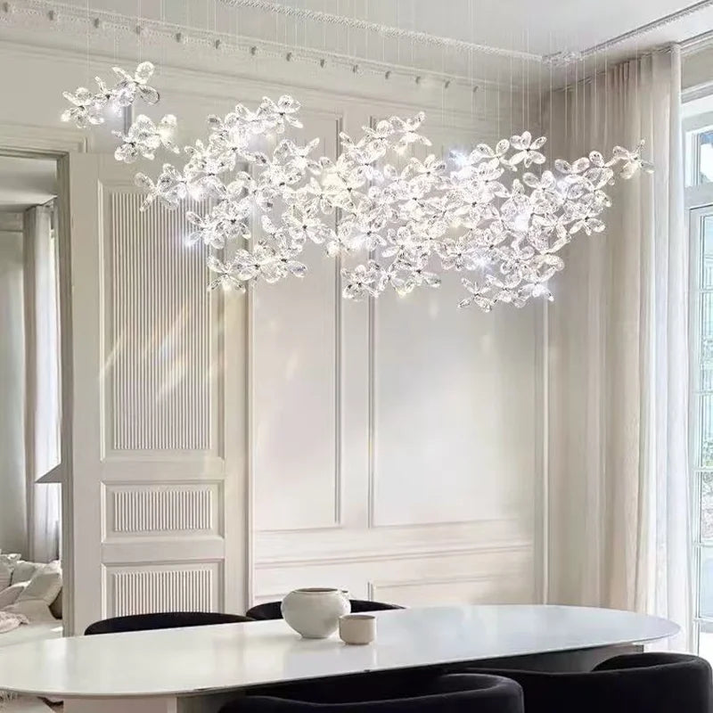 French Dining Room Crystal LED Pendant Lights