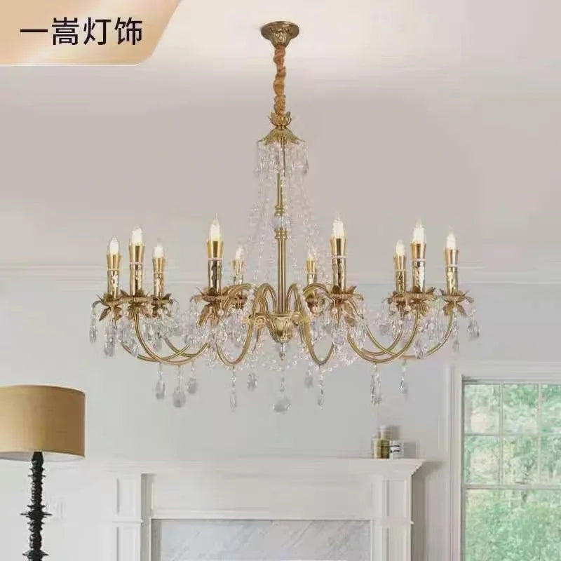 American Candle E14 Chandelier Living Room Crystal