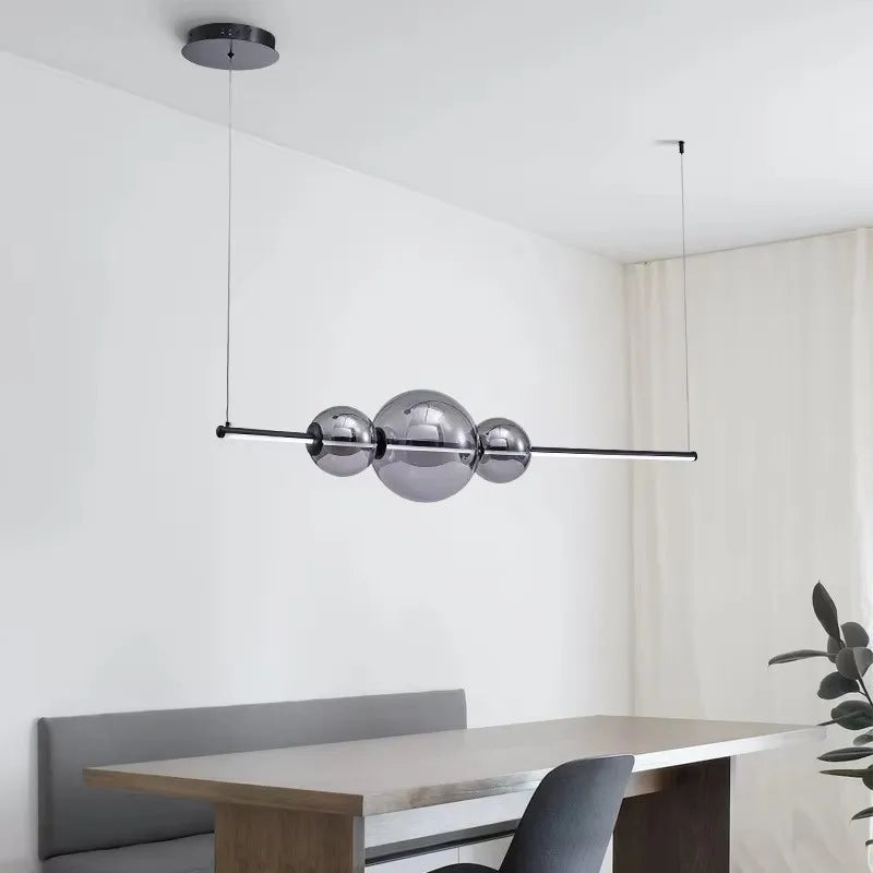 Dining Room Island LED Chandelier Creative Restaurant Glass