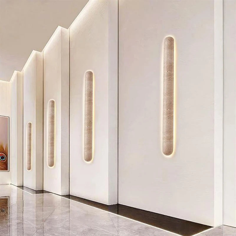 Natural Stone LED Wall Lamp 30 60 90CM Marble Atmosphere