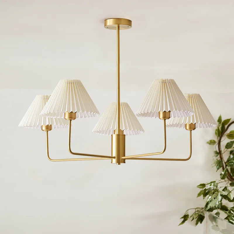 American Copper Material E27 Chandelier Nordic