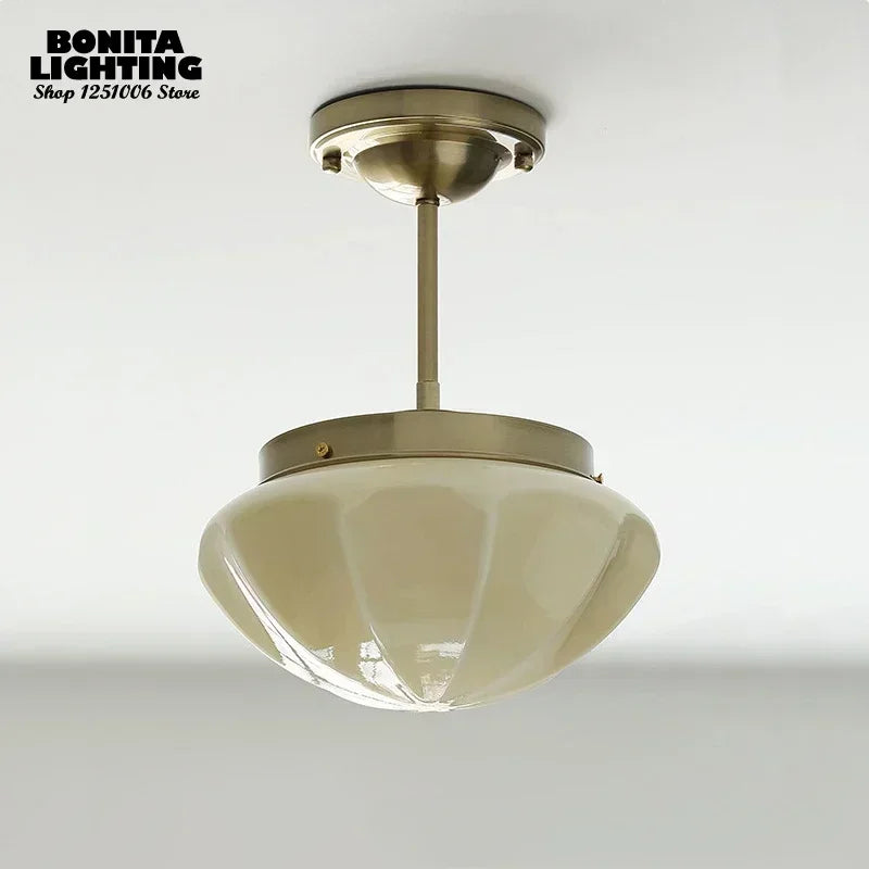 French White Jade Glass Rod Ceiling Light