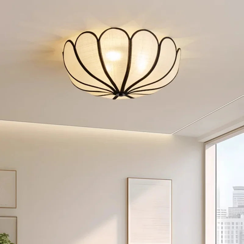 Nordic E27 Wabi Sabi Ceiling Lamp Bedroom Romantic Light