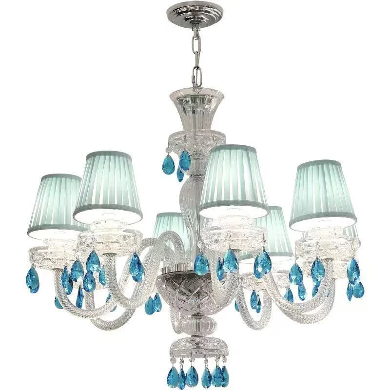 Light Blue K9 Crystal LED Chandelier