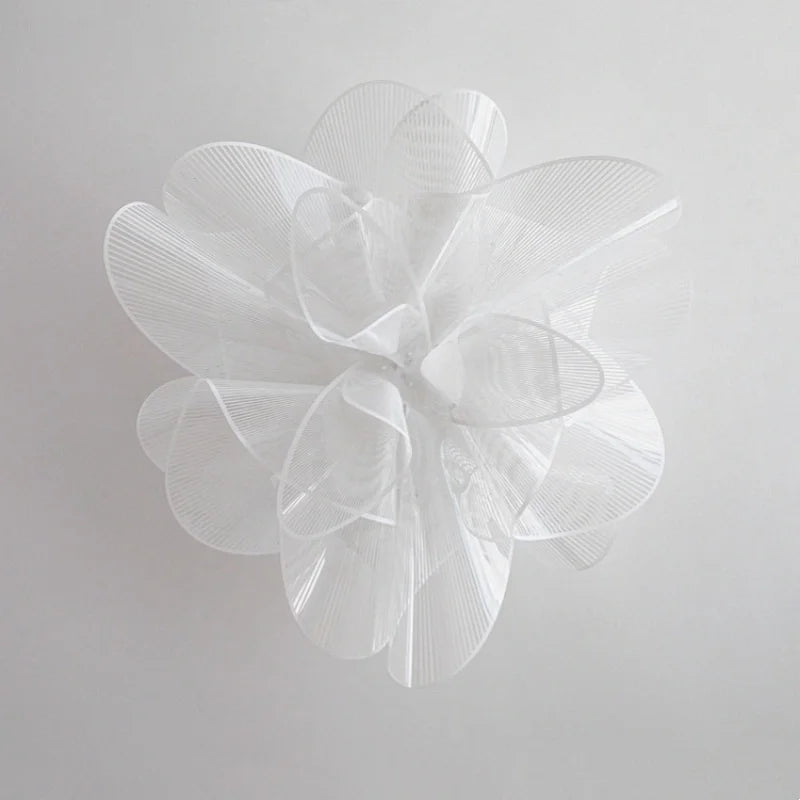 Nordic Acrylic Petal LED Ceiling Chandelier Bedroom French