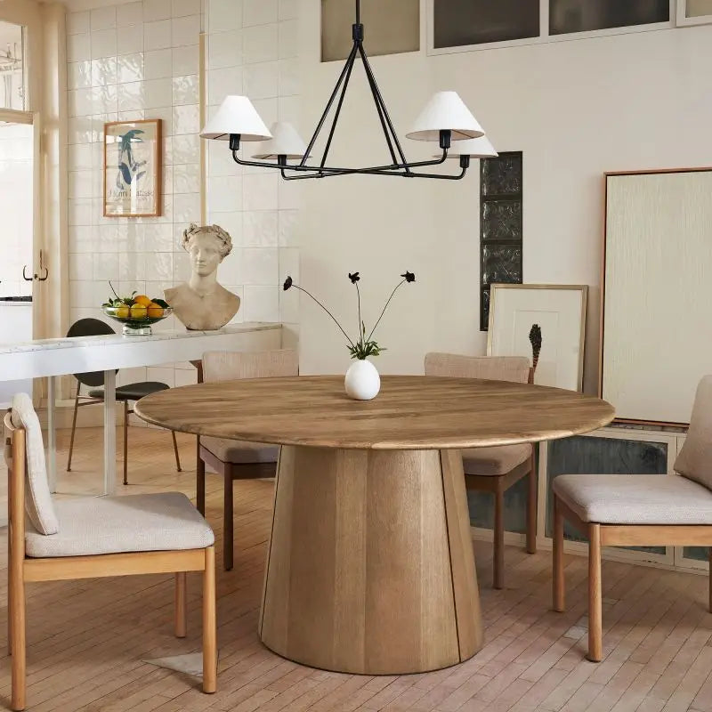 American Retro Minimalist Fabric Restaurant Chandelier