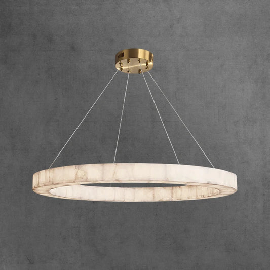 American 50-150CM Natural Marble Pendant Light Alabaster