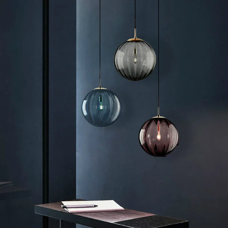 LED Pendant Lamp Nordic Hanging Lights Glass Ball