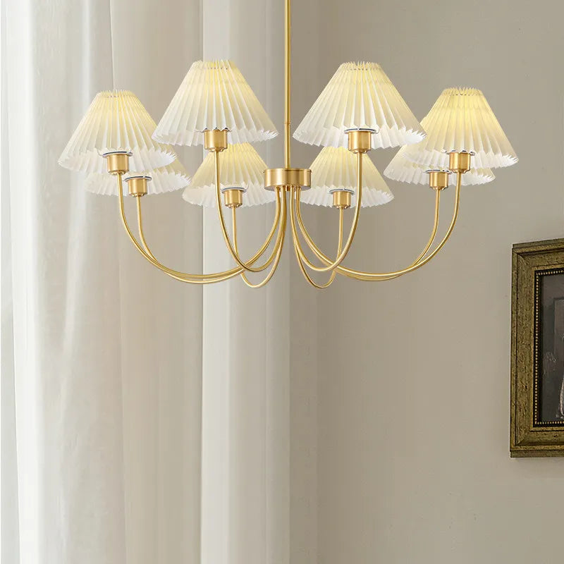 American Copper Material E27 Chandelier Nordic