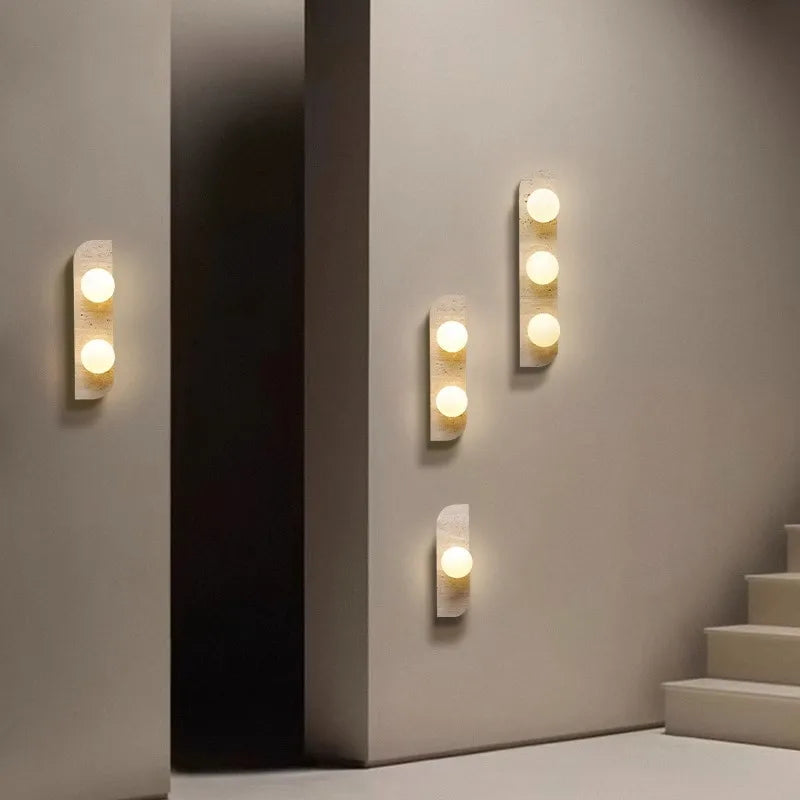 Natural Stone Wall Lamp Art Sconce