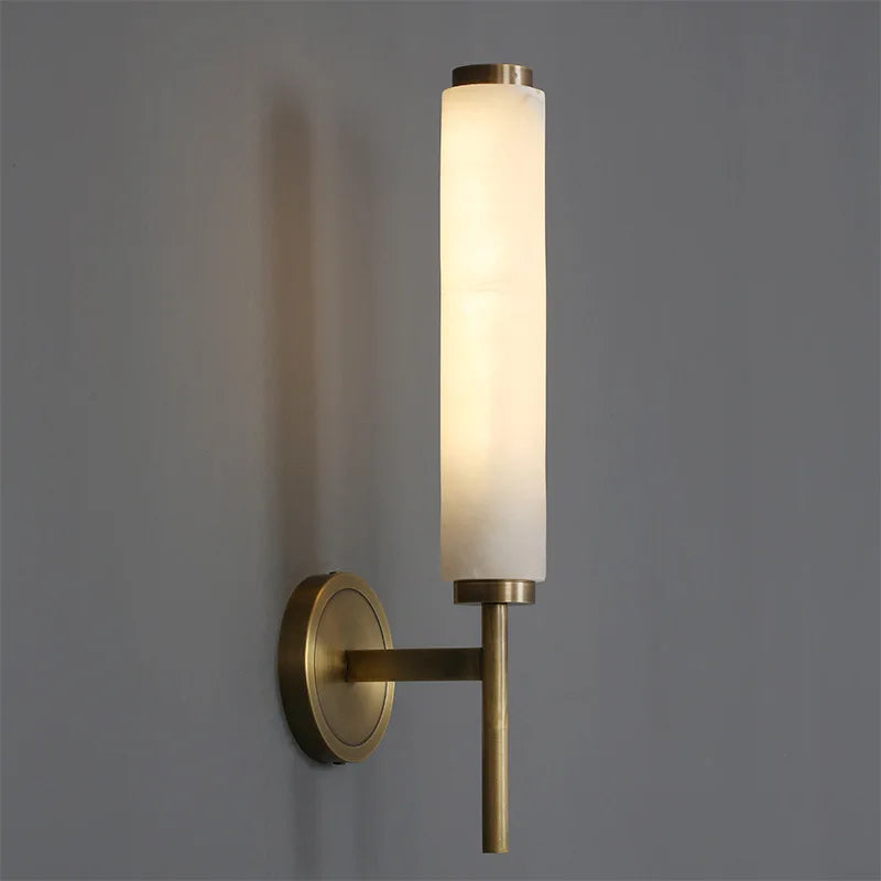 Natural Marble LED Wall Lights Black Gold Copper Foyer TV