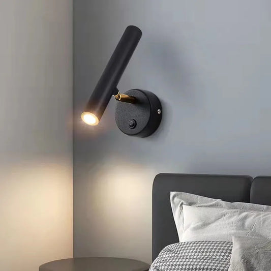 LED Wall Lamp Rotatable Gold White Metal Warm