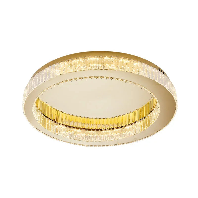 Living Room LED Ceiling Lamp K9 Crystals Dimmable Light