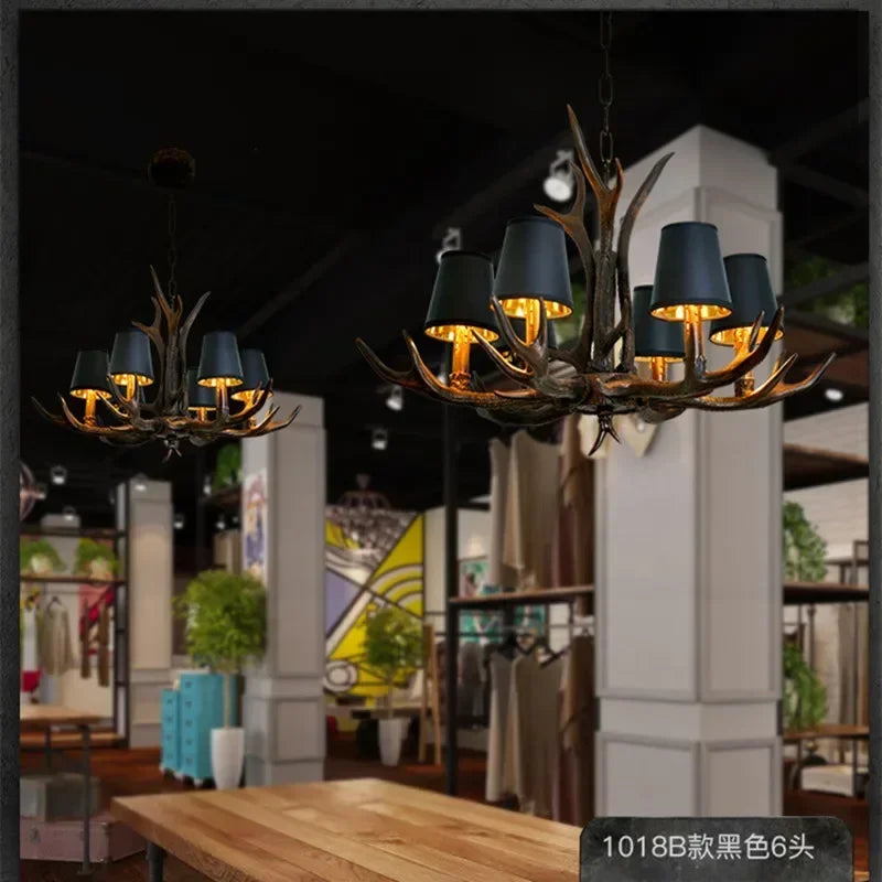 Retro Antlers LED Chandelier Table