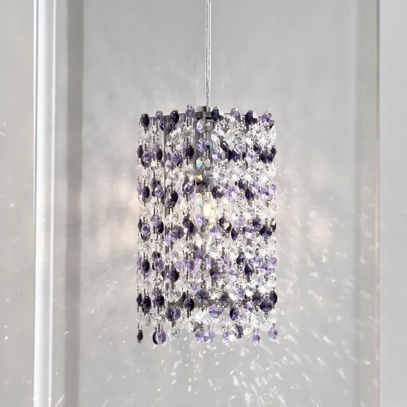 Colorful Sofaside LED E14 Pendant Lights K9 Crystal Suspend