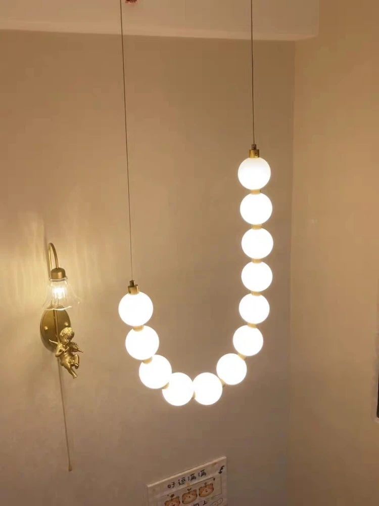 White Acrylic LED Chandelier Gold Aluminium