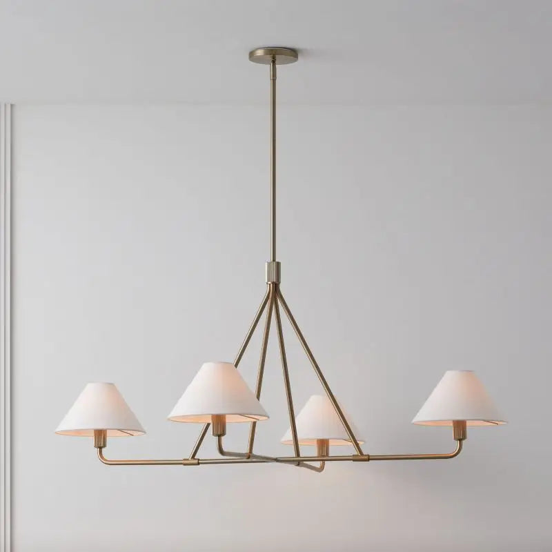 American Retro Minimalist Fabric Restaurant Chandelier