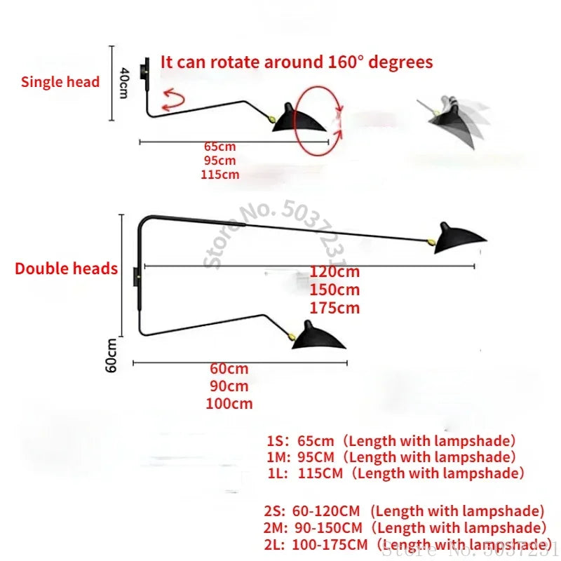 Nordic Dawn Spider Wall Lamps Bedroom Serge Mouille