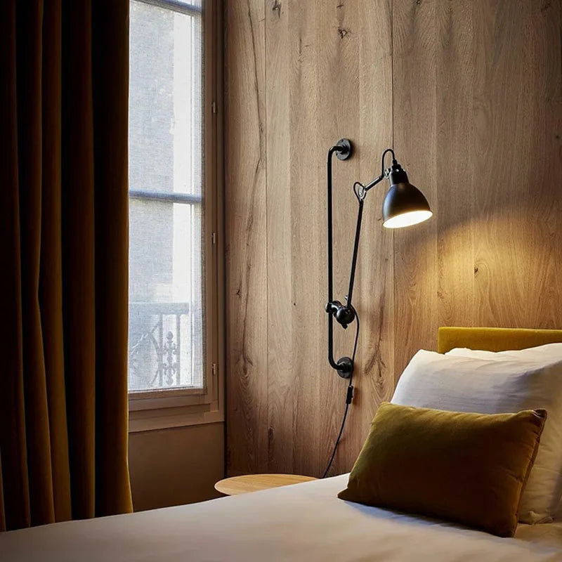 American Home Wall Lamp E14 Bulb Plug Bedroom Reading