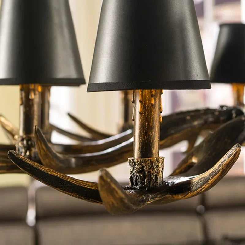 Retro Antlers LED Chandelier Table