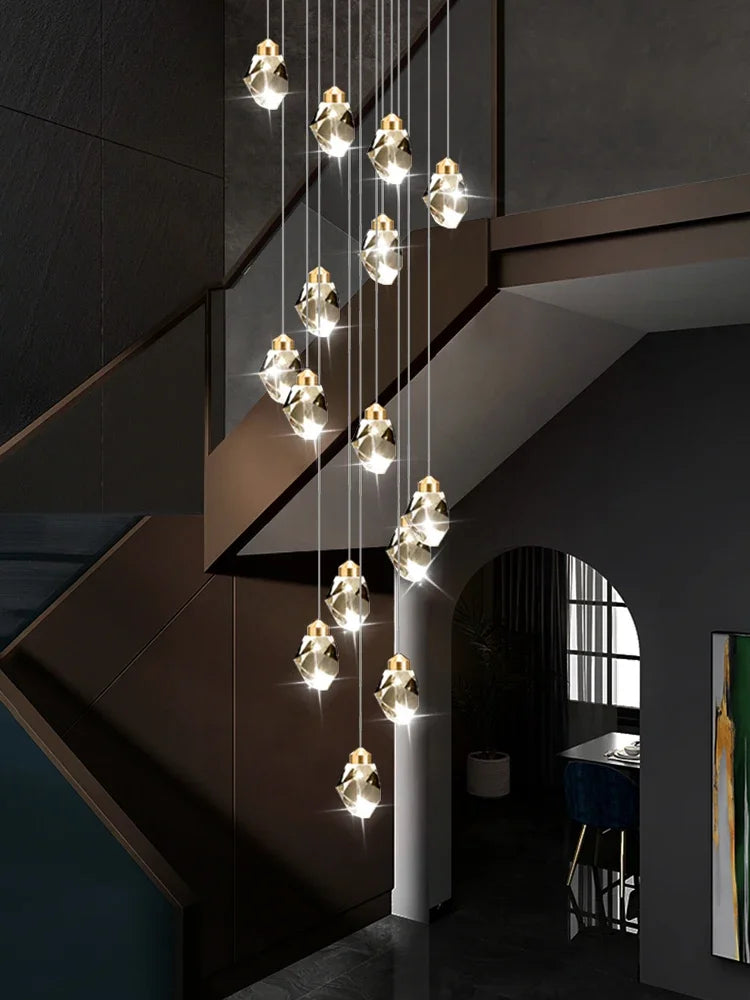 Nordic Crystal Chandelier Living Room Villa Ceiling